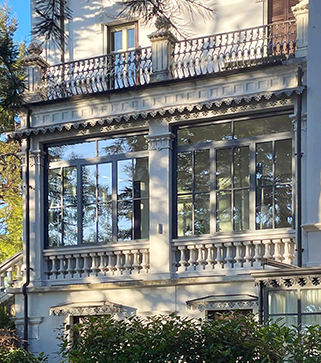 Sostituzione serramenti villa d'epoca Brunate Como