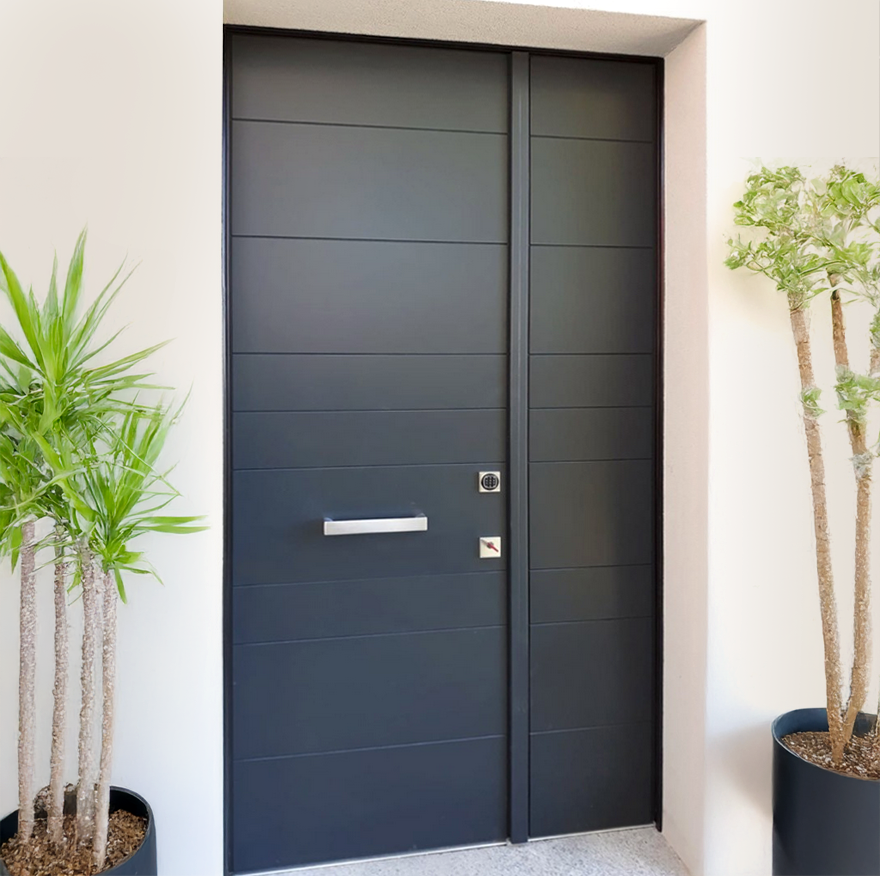 Porta blindata Evolution by Oikos Architetture D'ingresso con doppia anta e serratura Elettronica Arckey